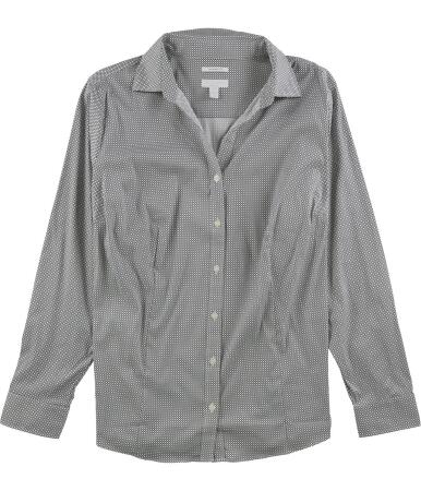 Charter Club Womens Printed Button Up Shirt - 18W
