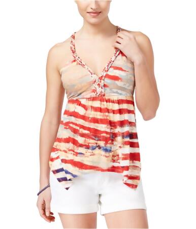 American Rag Womens Printed Handkerchief-Hem Tank Top - XXS