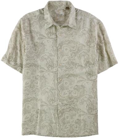 Tasso Elba Mens Paisley Button Up Shirt - L