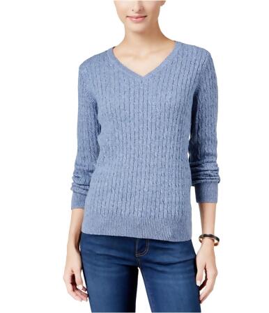 Karen Scott Womens Marled Cable Knit Sweater - 2XL