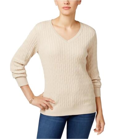 Karen Scott Womens Marled Cable Knit Sweater - 2XL