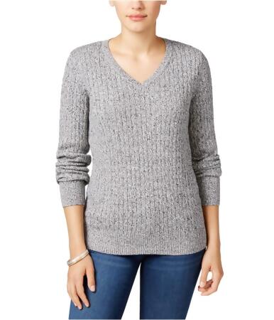 Karen Scott Womens Marled Cable Knit Sweater - 2XL