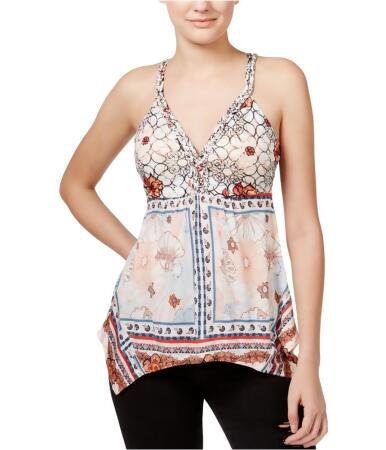 American Rag Womens Printed Asymmetrical-Hem Tank Top - XS