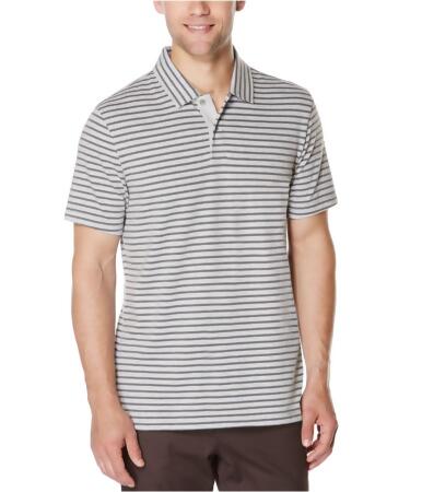 Perry Ellis Mens Striped Performance Rugby Polo Shirt - S