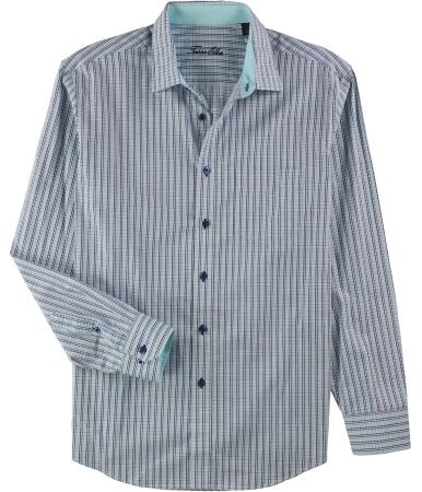 Tasso Elba Mens Madrid Plaid Button Up Shirt - M