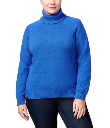 Karen Scott Womens Marled Turtleneck Pullover Sweater - 0X