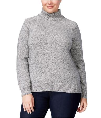 Karen Scott Womens Marled Turtleneck Pullover Sweater - 0X