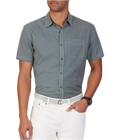 Nautica Mens Slim-Fit Geo Button Up Shirt - 2XL
