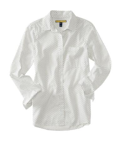 Aeropostale Womens Polka Dot Button Up Shirt - XL