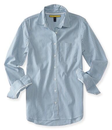 Aeropostale Womens Vert Striped Button Up Shirt - S