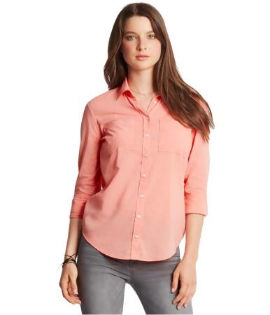 Aeropostale Womens Casual Ls Button Up Shirt - S