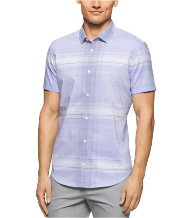 Calvin Klein Mens Dobby-Twill Button Up Shirt - 2XLT