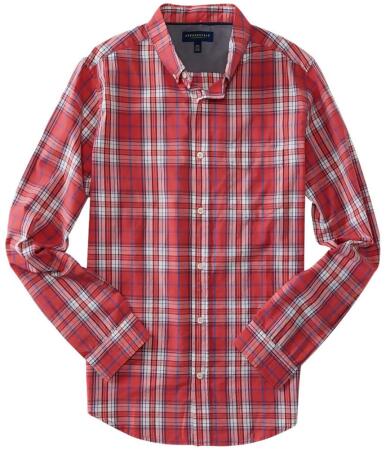 Aeropostale Mens Preppy Plaid Button Up Shirt - S