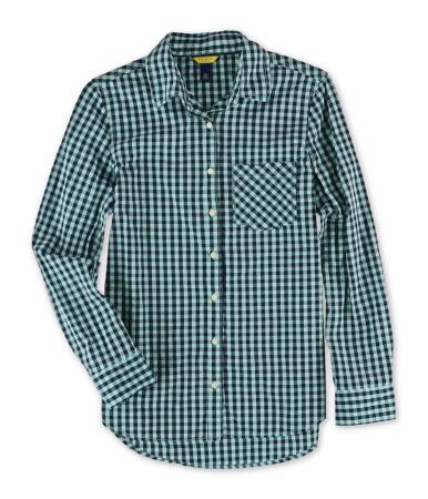 Aeropostale Womens Checkered Button Up Shirt - S