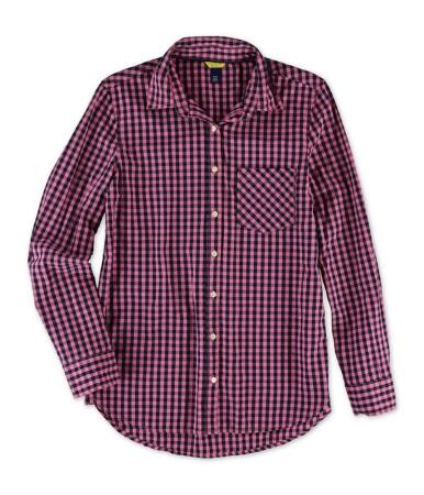 Aeropostale Womens Checkered Button Up Shirt - XL