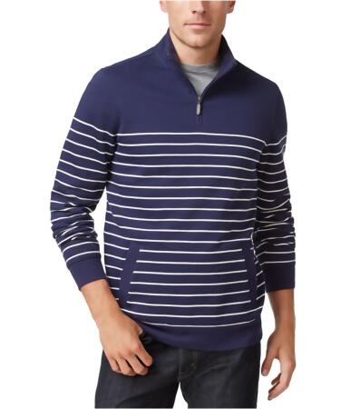 Club Room Mens Striped 1/4 Zip Sweatshirt - XL