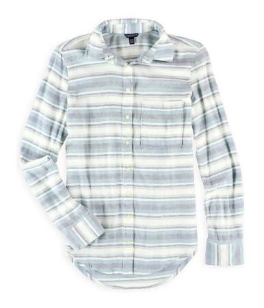 Aeropostale Womens Striped Flannel Button Up Shirt - XL