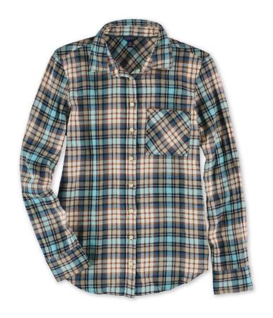 Aeropostale Womens Flannel Button Up Shirt - M