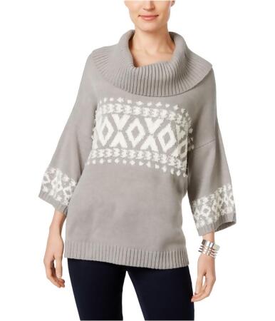 Style Co. Womens Fair-Isle Cowl Pullover Sweater - S