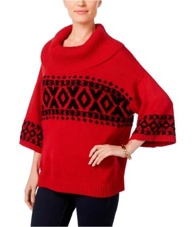 Style Co. Womens Fair-Isle Cowl Pullover Sweater - S