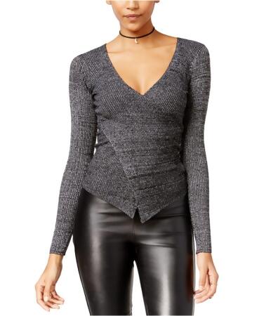 Material Girl Womens Wrap-Front Ribbed Pullover Sweater - XL