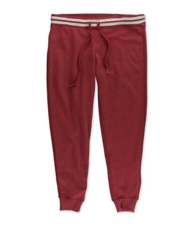 Aeropostale Womens Striped Fleece Casual Jogger Pants - L