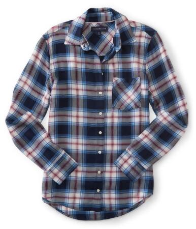 Aeropostale Womens Flannel Plaid Button Up Shirt - XS