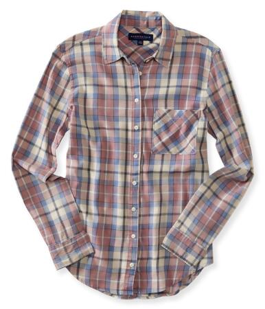 Aeropostale Womens Plaid Button Up Shirt - XS