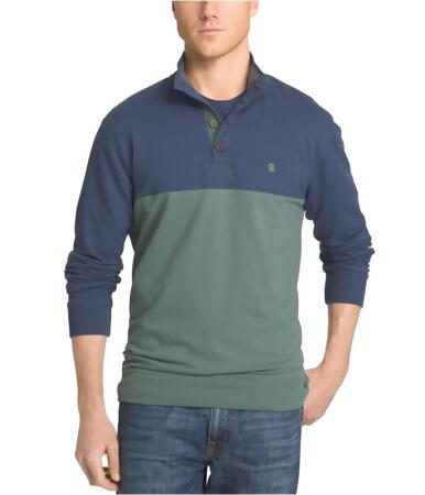 Izod Mens Colorblocked Henley Shirt - S