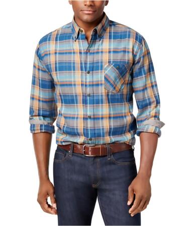 Weatherproof Mens Plaid Flannel Button Up Shirt - S