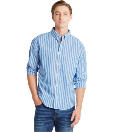 Aeropostale Mens Striped Pocket Button Up Shirt - M