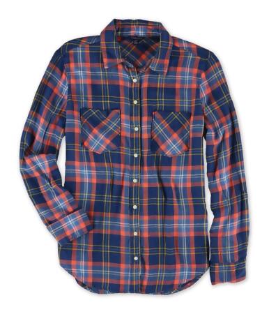 Aeropostale Womens Flannel Plaid Button Up Shirt - M