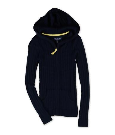 Aeropostale Womens Cable Knit Hooded Sweater - XS