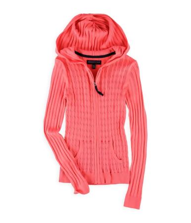 Aeropostale Womens Cable Knit Hooded Sweater - S
