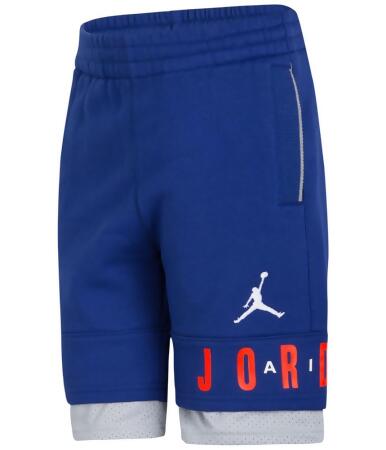 Jordan Boys Layered Logo Athletic Sweat Shorts - 6