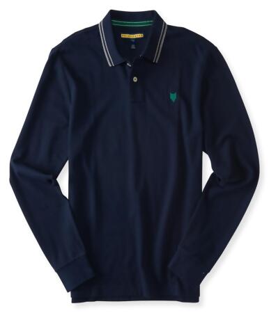 Aeropostale Mens Logo Ls Rugby Polo Shirt - XS