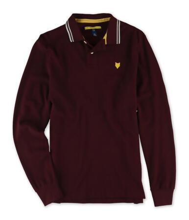 Aeropostale Mens Logo Ls Rugby Polo Shirt - S