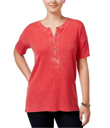 G.h. Bass Co. Womens Burnout-Dyed Henley Shirt - M