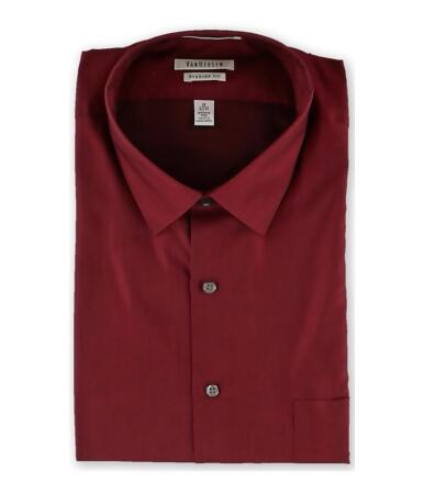 Van Heusen Mens Herringbone Button Up Dress Shirt - 17 1/2
