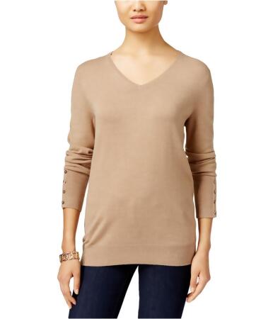 Jm Collection Womens V-Neck Button Cuff Pullover Sweater - 2XL