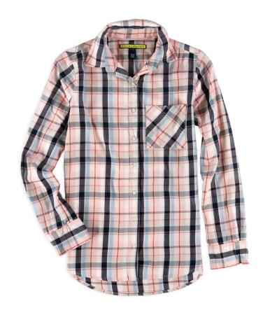 Aeropostale Womens Plaid Pocket Button Up Shirt - XL