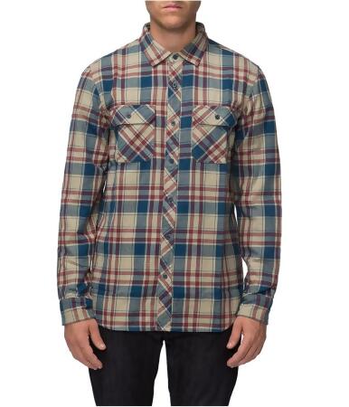 Tavik Mens Vincent Plaid Button Up Shirt - L