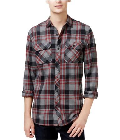 Tavik Mens Vincent Plaid Button Up Shirt - L