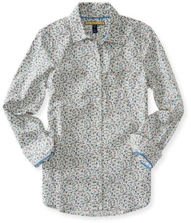 Aeropostale Womens Ditsy Floral Button Up Shirt - M