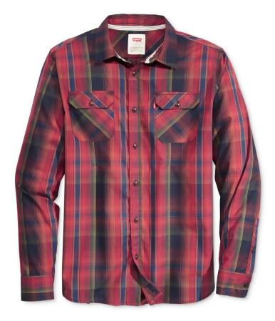 Levi's Mens Marled Work Button Up Shirt - L