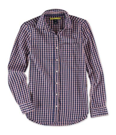 Aeropostale Womens Checkered Pocket Button Up Shirt - S