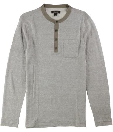 Tasso Elba Mens Linen Marled Henley Shirt - S