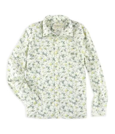 Ralph Lauren Mens Floral Slub Button Up Shirt - S