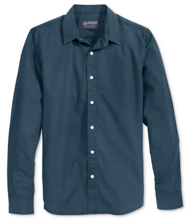 American Rag Mens Solid Ls Button Up Shirt - S