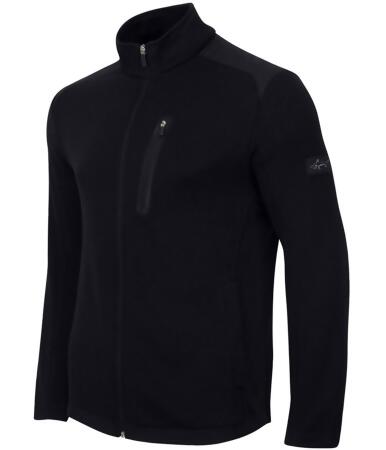 Greg Norman Mens Solid Colorblock Fz Fleece Jacket - LT